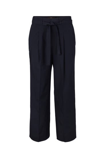 WINDSOR. - Hose Popeline-Culotte mit Gürtel in Navy